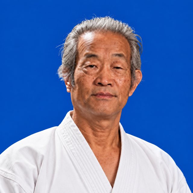 Portrait of Shihan Toshio Osaka, Wado-Ryu karate instructor